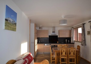 10m from ski slopes, floor -1, balcony, tv, ski locker, 45m², Les Menuires