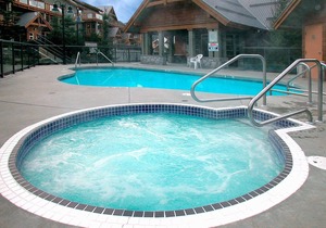 90 Glaciers Reach, this 2br home has a hot tub & pool in Whistler Village