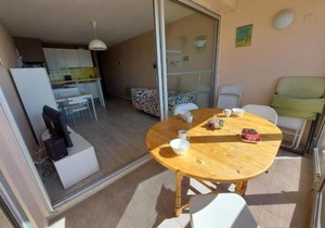 Appartement 2 pièces cabine, 4 couchages, vue mer, à 20 m de la plage - Grau d'Agde - FR-1-423-194
