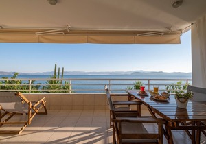 Beach Apartment | unique sea view balcony | near Nafplio, Mycenae, Epidaurus