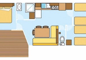 Camping Le Domaine de la Marina **** - Mobile Home 4 Rooms 6 People