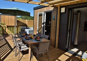 Campsite maeva Respire Domaine de Kervallon * - Mobile Home Taos 4 Rooms 6 People + Jacuzzi + TV