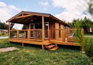 Campsite maeva Respire Domaine de Kervallon * - 3 Room VIP Lodge Cabin 5 People + TV