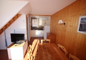 Chalet, 300m from ski slopes, fitness, swimming pool, sauna, terrace, parking, tv, ski locker, 42m²