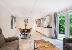 chalet in the woods with pool