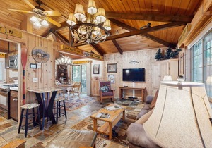 Charming dog-friendly cabin with hot tub,pool, & SHARC passes