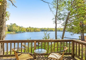 Charming, dog-friendly villa w/ fireplace, deck & views of Voyageur Lake!