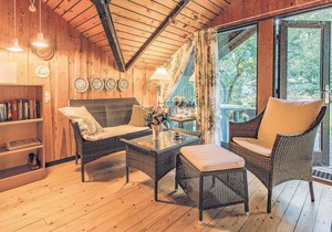 Classic, spacious cottage with open kitchen-living room and a partially open terrace.