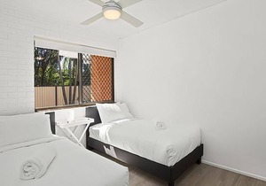 Coffs Mediterranean Villa 3 is a spacious one bedroom apartment in a gated complex 4