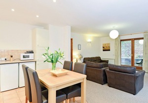 Contemporary cottage style single storey lodge.