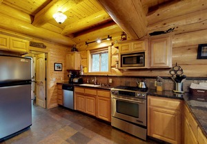 Custom-Built Log Cabin w/Huge Deck & Great Location Steps from Huntington Lake