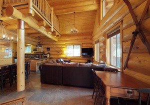 Custom-Built Log Cabin w/Huge Deck & Great Location Steps from Huntington Lake