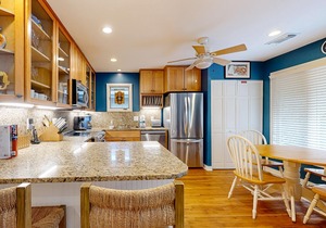 Dog-friendly home with deck, grill & pool - easy walk to beach, dining & shops