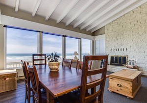 Dog-friendly, oceanfront home w/ beach access, cozy fireplace, and large deck