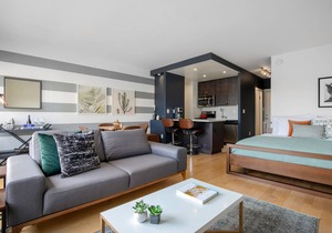 Dreamy Nob Hill Studio w/Sauna, Gym, City View by Blueground
