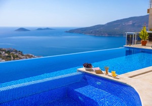 Exceptionally spacious villa with one of the best views in Kalkan