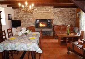 Granite stone house with fireplace, Plouguerneau