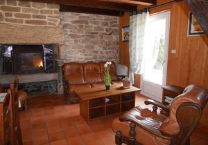 Granite stone house with fireplace, Plouguerneau
