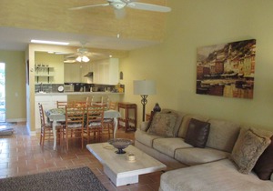 Great single level condo available for the season in quiet South Palm Springs