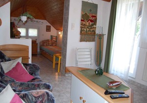 Holiday home with air conditioning and balcony