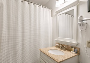 Large update Mountain Inn lodge room close to restaurants and slopes.