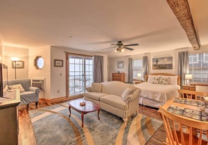 Lincolnville Studio w/ Ocean-View Balcony!