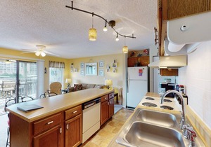 Lower level lakefront condo