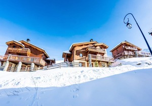 Luxury chalets (12p) 5 bed- and 3 bathrooms. Center of Saint François Longchamp with ski-in & out.