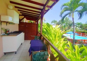 Maison d'une chambre avec piscine partagee jardin clos et wifi a Sainte Rose a 1 km de la plage