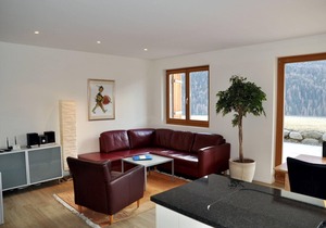 Modern 3 1/2 room apartment with a spacious, bright living room.