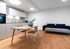 Modern, simple, with comfortable and elegant apartment style