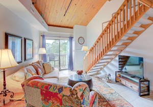 Newly renovated lodge room with a homey feel.