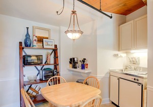 Newly renovated lodge room with a homey feel.