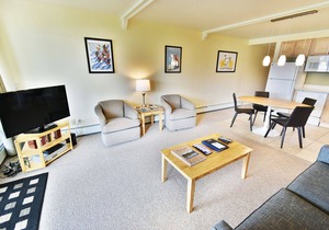 On Lake! End Unit, Hot Tub, Elevator! Walk to Concerts, Marina, Dining
