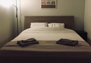 *own flat in city center