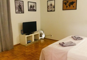 *own flat in city center