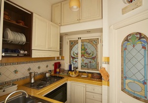 Panoramic house on Naples gulf and Capri harbor, with terrace and garden