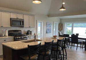 'R' Lakehouse - NEW renovation, Terrific Otsego Lake view, outdoor gas fire pit