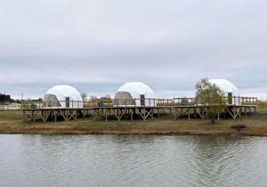 Romantic Sunset Dome by the Lake. Swim/Fish/Kayak 1