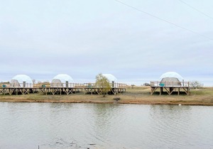 Romantic Sunset Dome by the Lake. Swim/Fish/Kayak 3