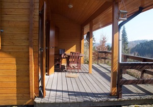 Rustic situated wooden chalet with stunning views