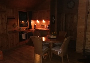 Rustic situated wooden chalet with stunning views