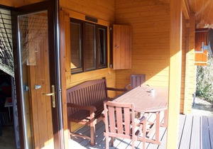 Rustic situated wooden chalet with stunning views