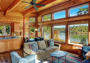 Snug Harbor Resort and Marina - Two Bedroom Water View Cabin, Queen Beds