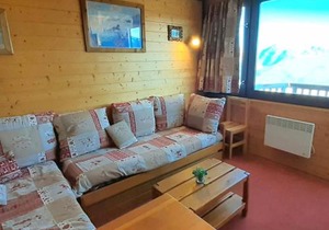 Studio cabine 4 pers avec vue Mont Blanc, skis aux pieds, parking gratuit - FR-1-351-5