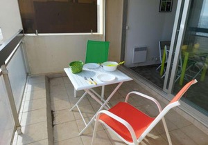 Studio lumineux face à la mer pour 3 personnes avec 2 terrasses - Grau d'Agde - FR-1-423-216