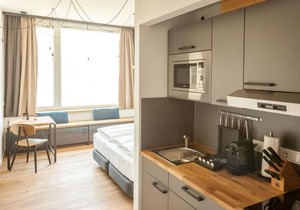 Suite S, ca. 30qm, 1 Wohn-/Schlafraum, für 2 Personen