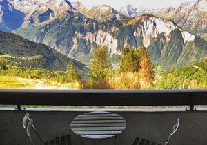 Superbe appart 4/5p balcon plein sud, vue exceptionnelle, retour ski aux pieds