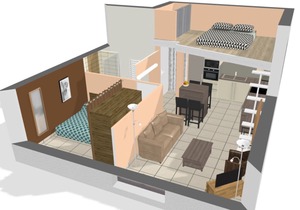 T2 of 38 m² near the ramparts