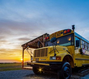 American School Bus Blossom Farm Tiers 